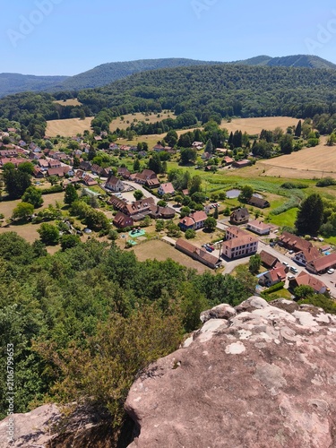romantic landscape of northern vosges alsace france