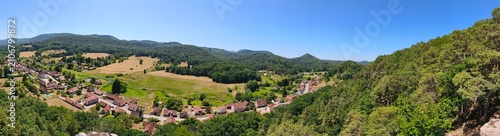 romantic landscape of northern vosges alsace france