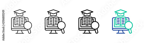 Microlearning Icon Collection Different Style Outline
