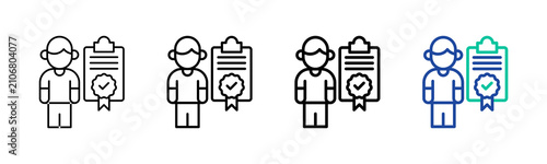 Tableau sur toile Eligibility Icon Collection Different Style Outline