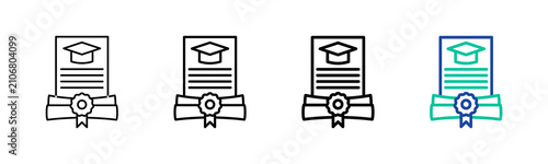 Phd Icon Collection Different Style Outline
