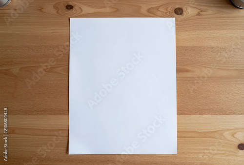 Blank white paper sheet on ...