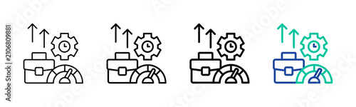 Business Efficiency Icon Collection Different Style Outline
