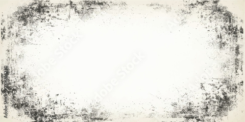 Tableau sur toile Grungy Border Texture: A textured border design with a distressed, grunge aesthetic, featuring a gritty, aged appearance suitable for background or overlay elements
