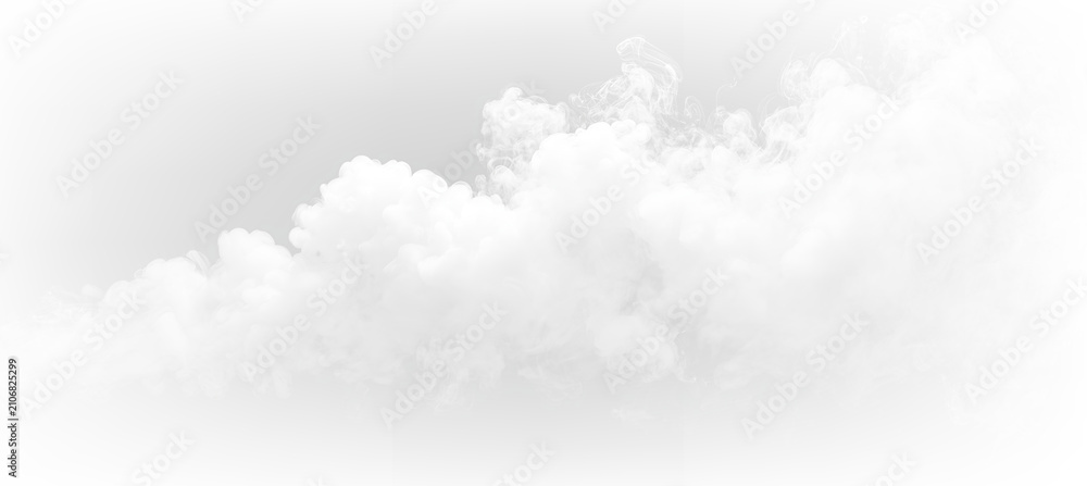 Obraz premium White cloud smoke with soft airy diffusion transparent PNG