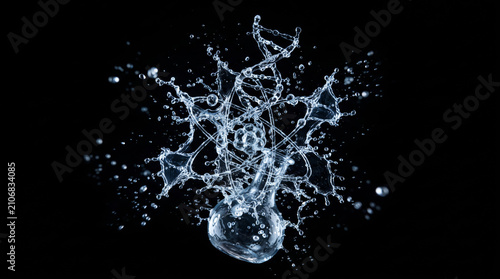 World science day background image, water style