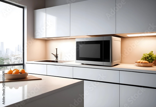 Modern kitchen interior wit...