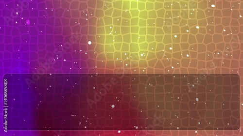 Abstract background with a colorful gradient and a mosaic texture overlay.