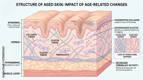 Structure of aged skin and impact of age related structural changes