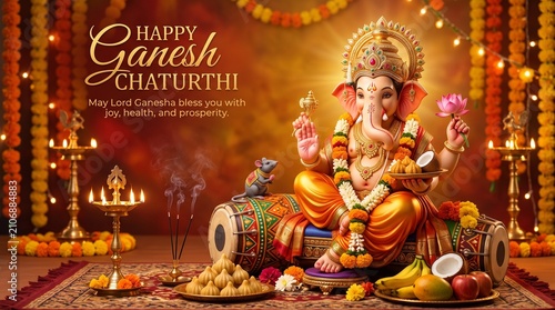 Ganesh Chaturthi background 