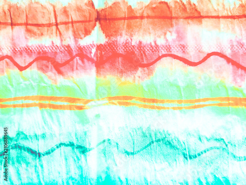 Foto Multicolor Design. Blue Painted Hands. Watercolor