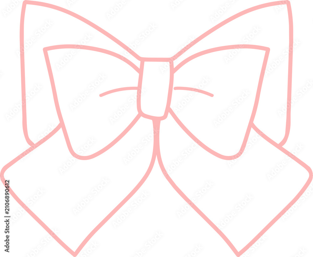 Naklejka premium pink ribbon bow