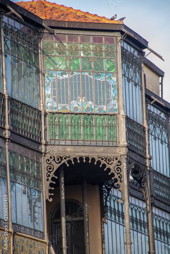 Art Nouveau facade of Casa Lis, Museum of Art Nouveau and Art Deco, Salamanca.