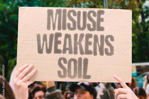 Cuadro en lienzo "Misuse Weakens Soil" Repeated poor practices degrade land