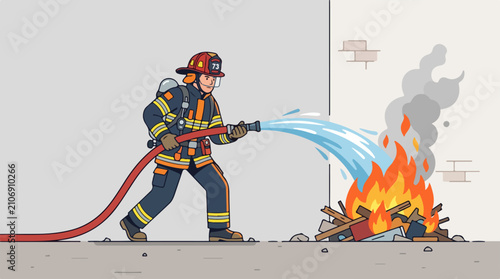 Fire department data illustration