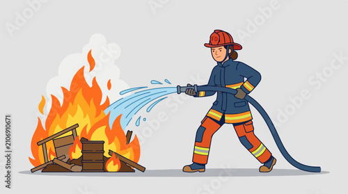 Fire department data illustration