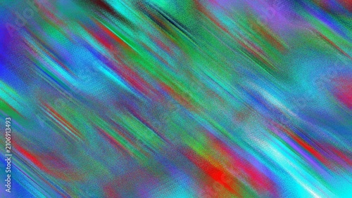 Photography Abstract Diagonal Streaks of Vibrant Colors, Blue, Green, Red, Purple, and Cyan