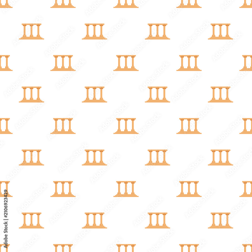Obraz premium Repeating ancient greek temple or roman architecture column pattern in pixel art style
