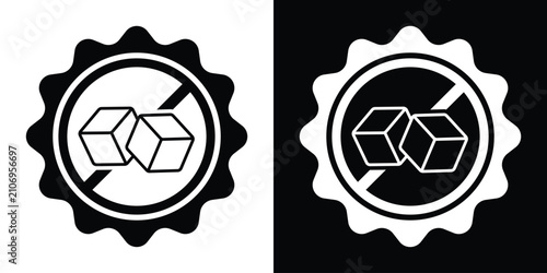 Obraz na płótnie Sugar free rosette stamp vector icon set