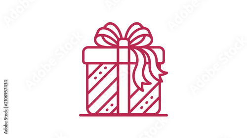 Detailed decorative gift box icon with large bow.