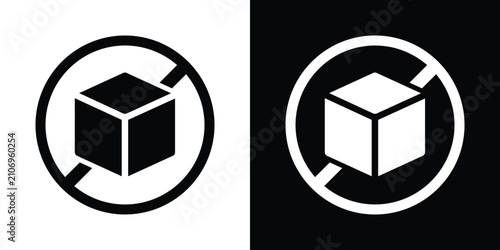Slika na platnu No sugar allowed prohibition sign icon featuring a crossed-out sugar cube inside a circle