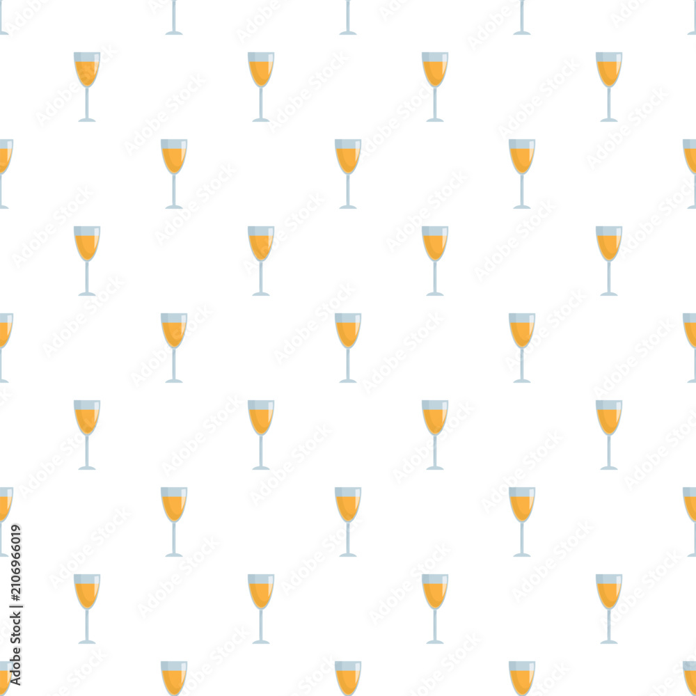 Fototapeta premium Champagne glasses creating a seamless pattern on a clean white background