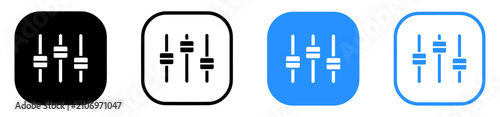 Tableau sur toile sound volume slider icon set