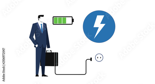 Business Professional Recharging Energy and Motivation