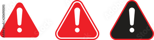 Fotografie Triangular danger and alert symbol for caution and important information