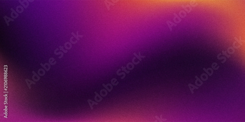 Glowing purple red yellow orange black abstract color gradient banner poster cover design, dark grainy texture, copy space. eps10