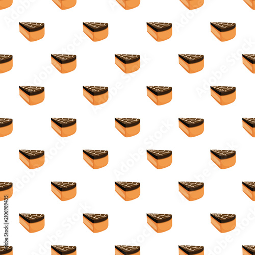 Fotografija Cheesecake slices with chocolate topping creating a delectable sweet background