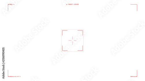 Obraz na plátne Military target lock viewfinder HUD transparent overlay