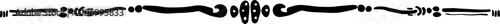 Decorative hand drawn divider ornamental borders line elegant black calligraphy
