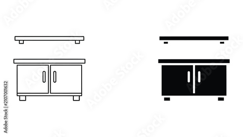Photos Kitchen cabinetry and wooden furniture base vector icon set