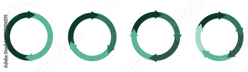 Circle arrow. Round reload sign, repeat icon, rotate arrow symbol, Vector illustration