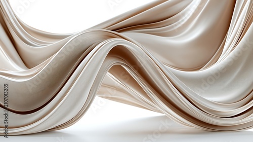 Abstract Wavy Fabric Texture Background with Smooth Flowing Elegant Lines