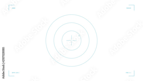 Fotografía Submarine sonar ping display viewfinder, transparent PNG