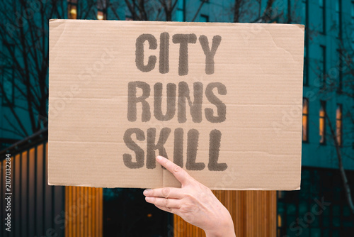 Фотография "City Runs Skill" Urban centers depend on technical expertise