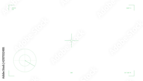Obraz na płótnie Helicopter game gun HUD viewfinder overlay, transparent PNG