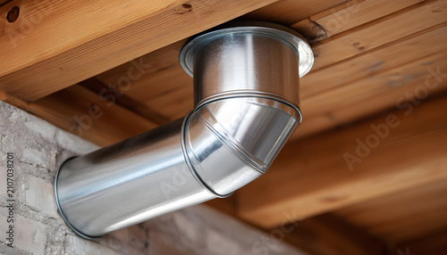 exhaust pipe from the furnace in a private house