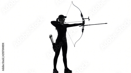 Bild auf Leinwand A smartphone screenshot showing a contributor website interface with an archer silhouette image