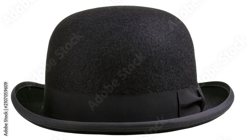 Photos Isolated classic black bowler hat, a symbol of British tradition and elegant fas