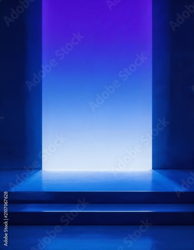 empty room with blue sky