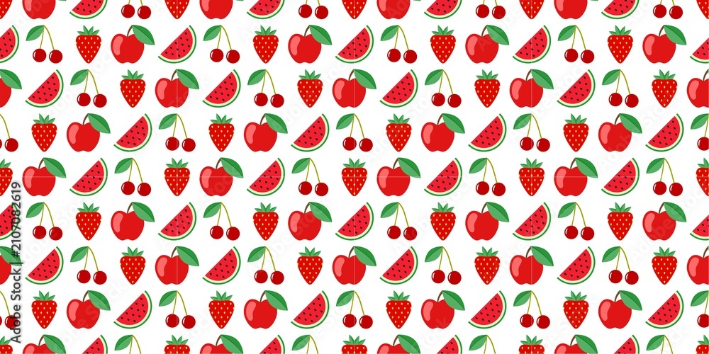floral and fruit wallpaper and background seamless pattern design