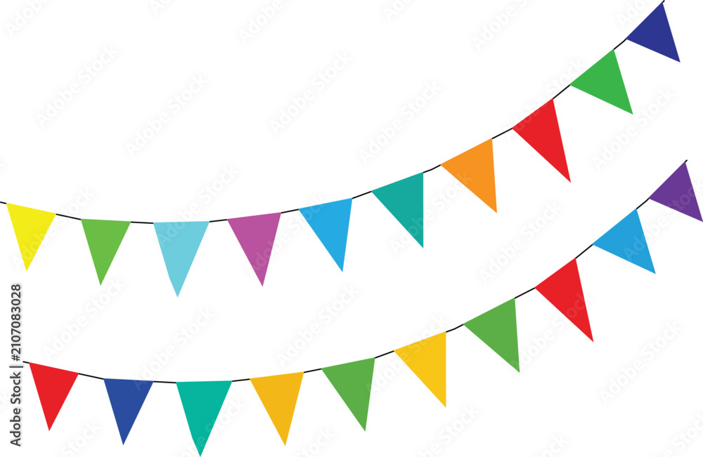 Obraz premium Colorful party bunting flags