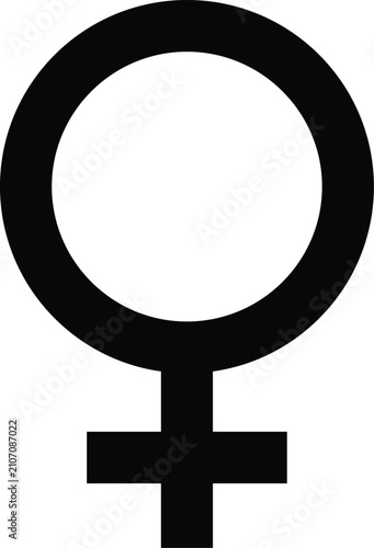 Female Gender Symbol Icon Woman Sign Silhouette Vector