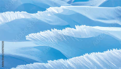Obraz na płótnie Blue and white winter ice background