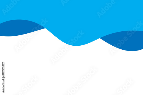 Canvastavla Minimalistic two-tone abstract background with flowing curved shapes in vibrant blue hues, creating dynamic wave-like patterns