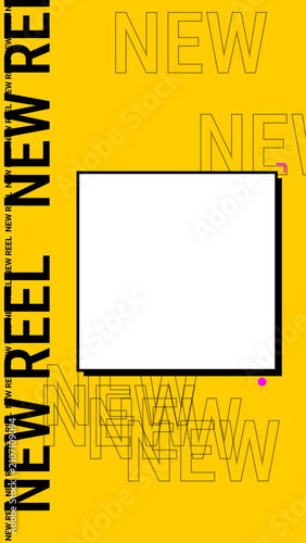 Yellow new reel announcement template for social media engagement.