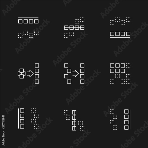 фотографія Set line icons of alignment